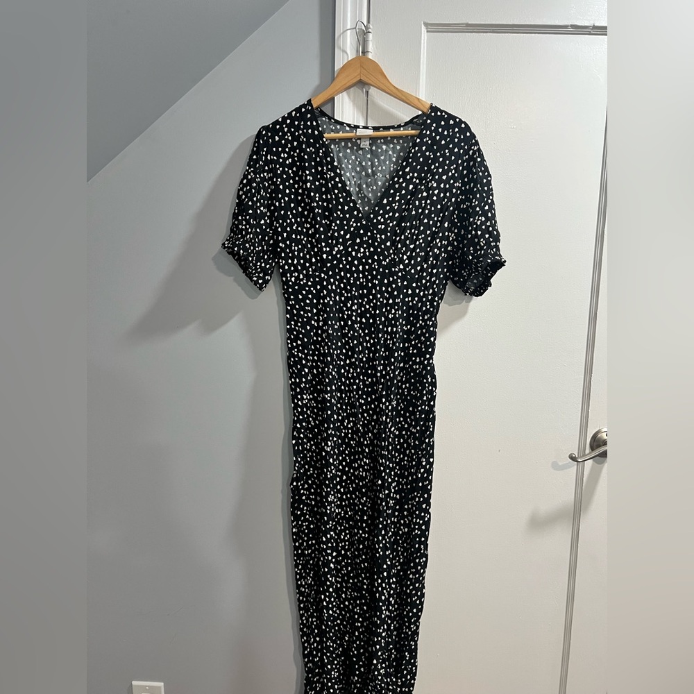 a new day Black and White Midi Dress